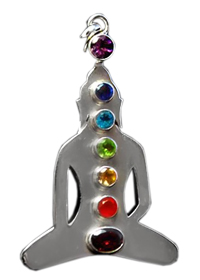 Амулет серебряный «Будда с семью чакрами»