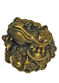 Статуэтка «Золотая жаба на деньгах»